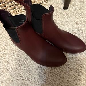 J. Crew Burgundy Rain Boots 9